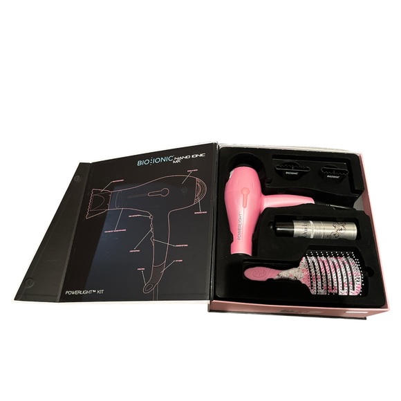 Bio Ionic Powerlight Rose Limited Edition hair dryer Kit NanoIonic MX NEW - Picture 4 of 11